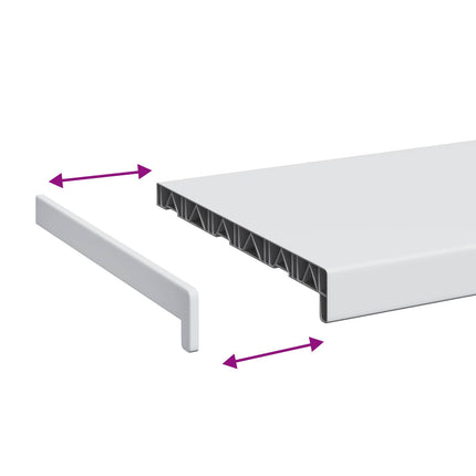 Fönsterbräda Vit 80 x 30 x 4,5 cm PVC