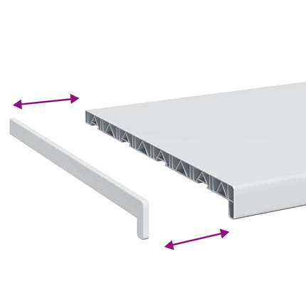 Fönsterbräda Vit 160 x 40 x 4,5 cm PVC