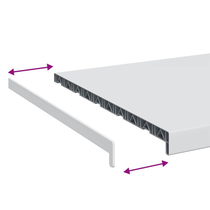 Fönsterbräda Vit 80 x 50 x 4,5 cm PVC