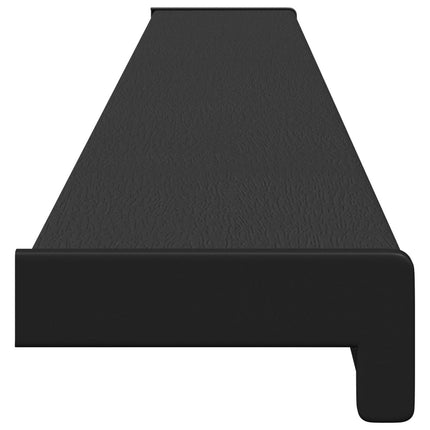 Fönsterbräda Svart med träådring 140 x 10 x 4,5 cm PVC