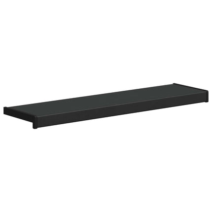 Fönsterbräda Svart med träådring 100 x 25 x 4,5 cm PVC