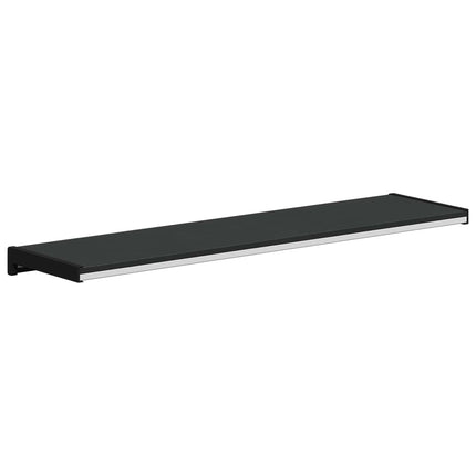 Fönsterbräda Svart med träådring 100 x 25 x 4,5 cm PVC
