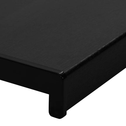 Fönsterbräda Svart med träådring 160 x 25 x 4,5 cm PVC