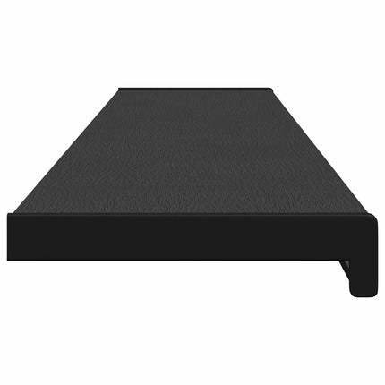 Fönsterbräda Svart med träådring 160 x 25 x 4,5 cm PVC