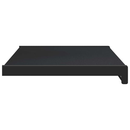 Fönsterbräda Svart med träådring 80 x 30 x 4,5 cm PVC
