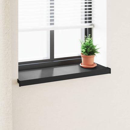 Fönsterbräda Svart med träådring 100 x 30 x 4,5 cm PVC
