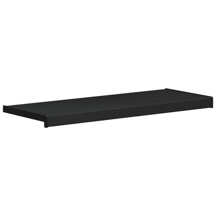 Fönsterbräda Svart med träådring 60 x 35 x 4,5 cm PVC