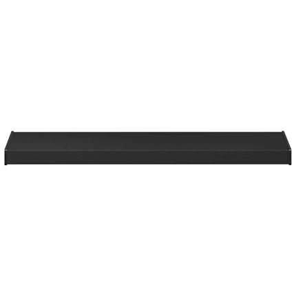 Fönsterbräda Svart med träådring 80 x 35 x 4,5 cm PVC