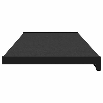 Fönsterbräda Svart med träådring 120 x 35 x 4,5 cm PVC