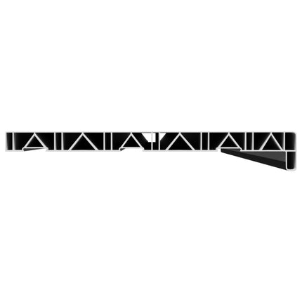Fönsterbräda Svart med träådring 160 x 35 x 4,5 cm PVC