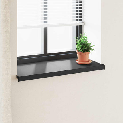 Fönsterbräda Svart med träådring 60 x 40 x 4,5 cm PVC