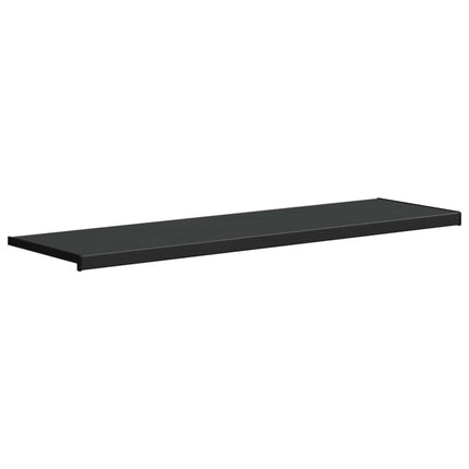 Fönsterbräda Svart med träådring 120 x 45 x 4,5 cm PVC