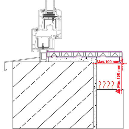 Fönsterbräda Svart med träådring 60 x 50 x 4,5 cm PVC
