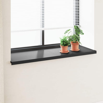 Fönsterbräda Svart med träådring 140 x 50 x 4,5 cm PVC