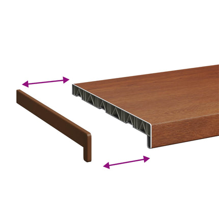 Fönsterbräda Brun trä 120 x 35 x 4,5 cm PVC