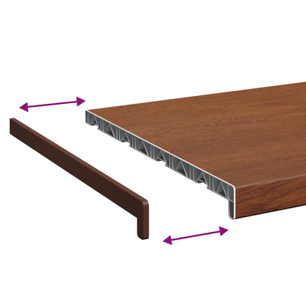 Fönsterbräda Brun trä 100 x 45 x 4,5 cm PVC