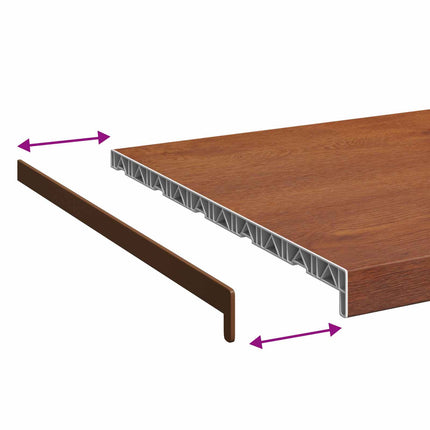 Fönsterbräda Brun trä 120 x 50 x 4,5 cm PVC