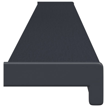 Fönsterbräda Anthracit med träådring 140 x 15 x 4,5 cm PVC