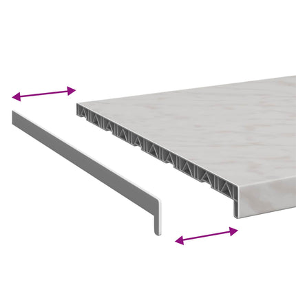 Fönsterbräda Marmorstruktur 80 x 50 x 4,5 cm PVC