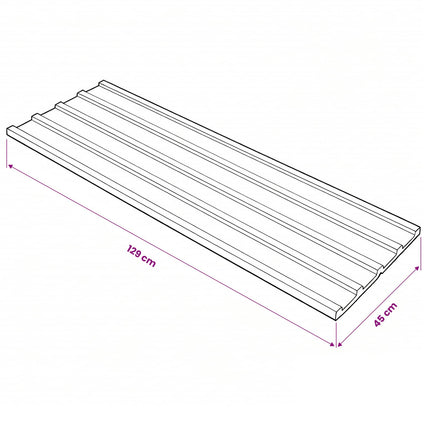 Takpanel 12 pcs Antracit 129 x 45 cm Galvaniserat stål
