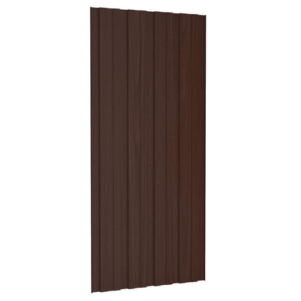 Takpanel 12 st Brun 100 x 45 cm Galvaniserat stål
