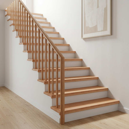 Trapstegsmattor 20 st 90 x 30 x 2 cm Naturlig Massivt bokträ