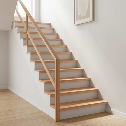 Trapstegsmattor 4 st 110 x 30 x 2 cm Naturlig Massivt bokträ