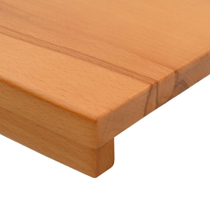 Trapstegsmattor 20 st 70 x 25 x 2 cm Ljusbrun Massivt bokträ
