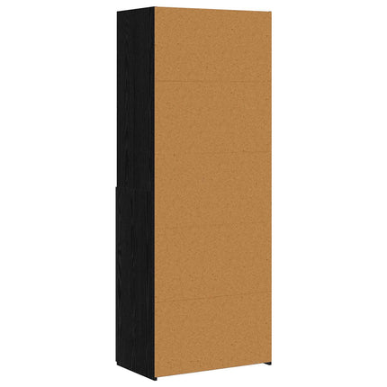 Skåp Svart ek 70 x 42,5 x 185 cm Konstruerat trä