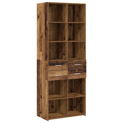 Bokhylla Gammalt trä 30 x 42.4 x 185.2 cm