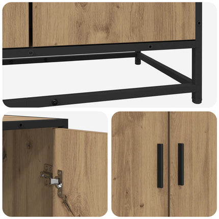 Sideboard Artisan-ek 134 x 35 x 76 cm Konstruerat trä