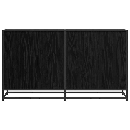Sideboard Svart ek 134 x 35 x 76 cm Konstruerat trä