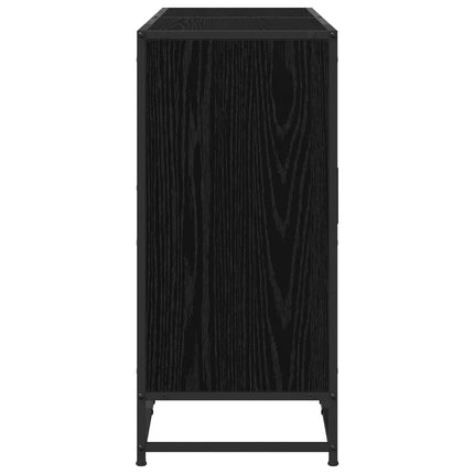 Sideboard Svart ek 134 x 35 x 76 cm Konstruerat trä