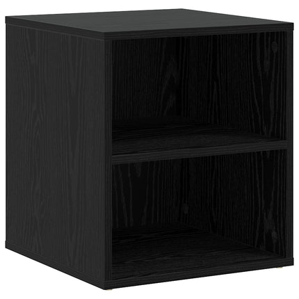 Hörnskåp med låda Svart ek 200 x 40 x 45 cm Konstruerat trä