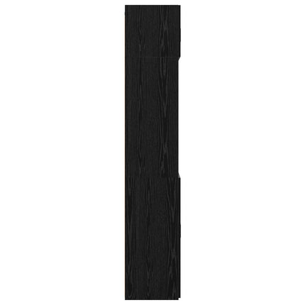 Förvaringsskåp med hyllor Svart ek 70 x 42,5 x 225 cm