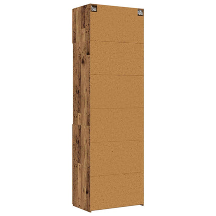 Förvaringsskåp med hyllor Gammalt trä 70 x 42,5 x 225 cm