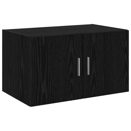 Förvaringsskåp med hyllor Svart ek 70 x 42,5 x 225 cm