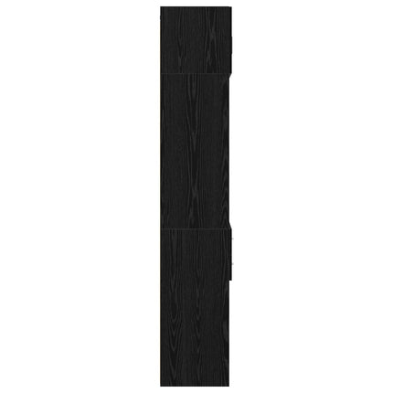 Förvaringsskåp med hyllor Svart ek 70 x 42,5 x 225 cm