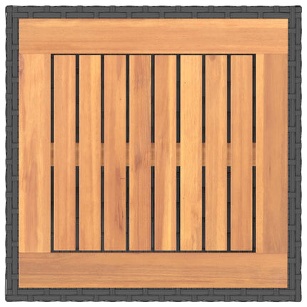 Soffset 6 st Svart Poly Rattan och stål