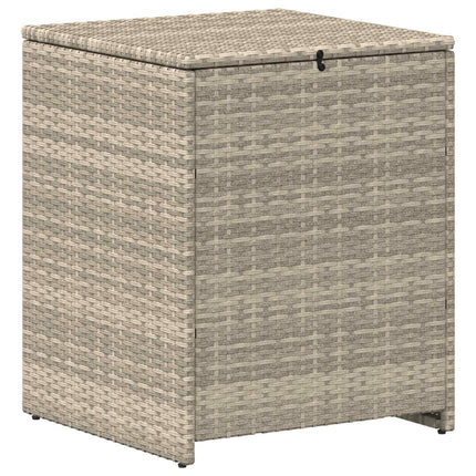 Soffset 8 st Ljusgrå och mörkgrå Poly Rattan och stål