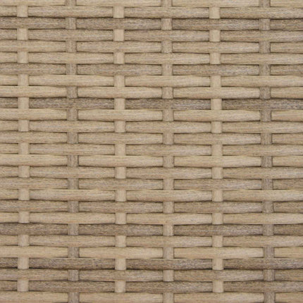 Soffset 8 st Beige och Ljusgrå Poly Rattan och stål