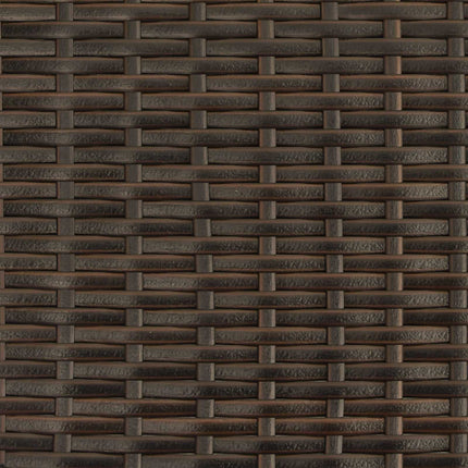 Soffset 7 st Brun och krämvit Poly Rattan och stål