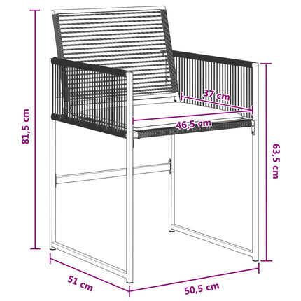 Trädgårdsmöbelset 5 pcs Svart konstrotting