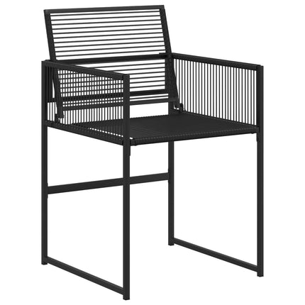 Trädgårdsmöbelset 5 pcs Svart konstrotting