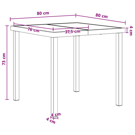 Trädgårdsmöbelset 5 pcs Svart konstrotting