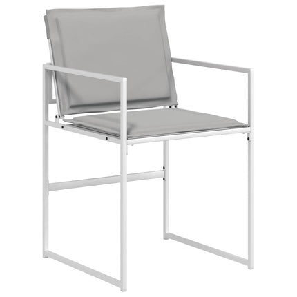 Trädgårdsmöbelset 5 pcs Vit och ljusgrå 80 x 80 x 73 cm