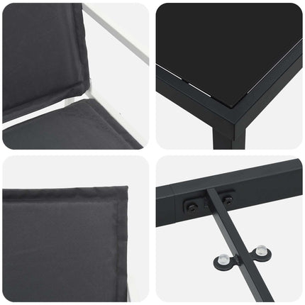 Trädgårdsmöbelset 5 pcs Vit och antracit 80 x 80 x 73 cm