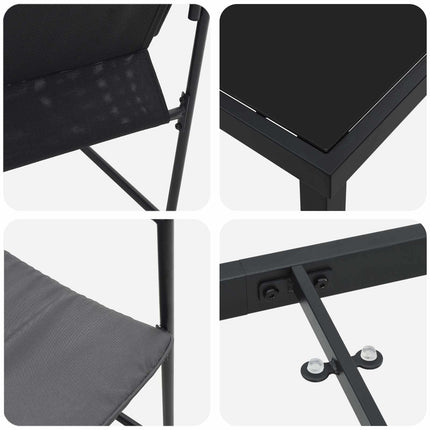 Trädgårdsmöbelset 5 pcs Svart och Anthracit 80 x 80 x 73 cm