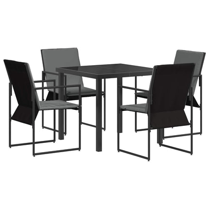 Trädgårdsmöbelset 5 pcs Svart och Anthracit 80 x 80 x 73 cm