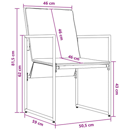Trädgårdsmöbelset 5 pcs Svart och Anthracit 140 x 70 x 73 cm